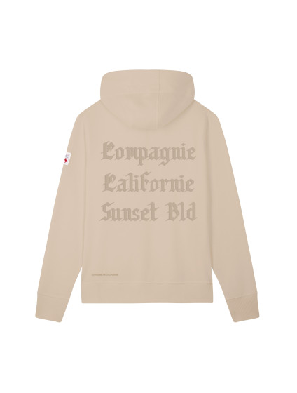 Sweat zippé à capuche Zipgotbrod beige Compagnie de Californie