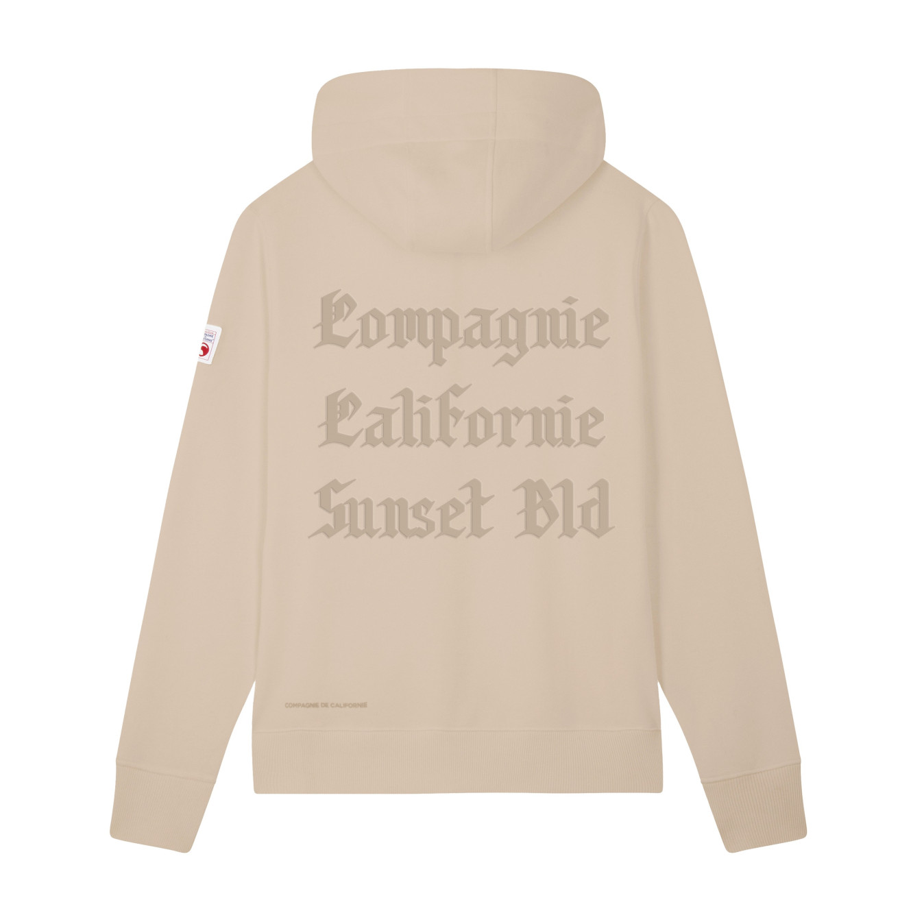 Sweat zippé à capuche Zipgotbrod beige Compagnie de Californie
