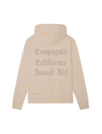 Sweat zippé à capuche Zipgotbrod beige Compagnie de Californie