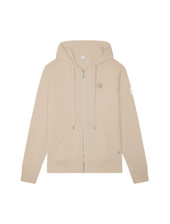 Sweat zippé à capuche beige Compagnie de Californie