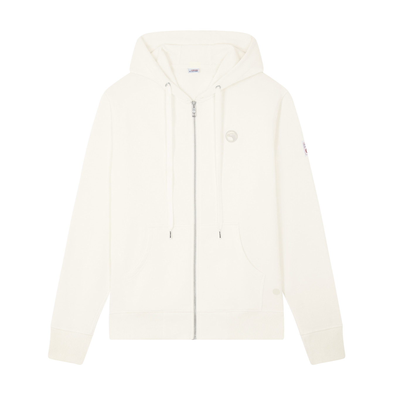 Sweat zippé à capuche blanc cassé Compagnie de Californie
