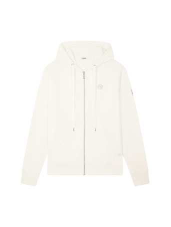 Sweat zippé à capuche blanc cassé Compagnie de Californie
