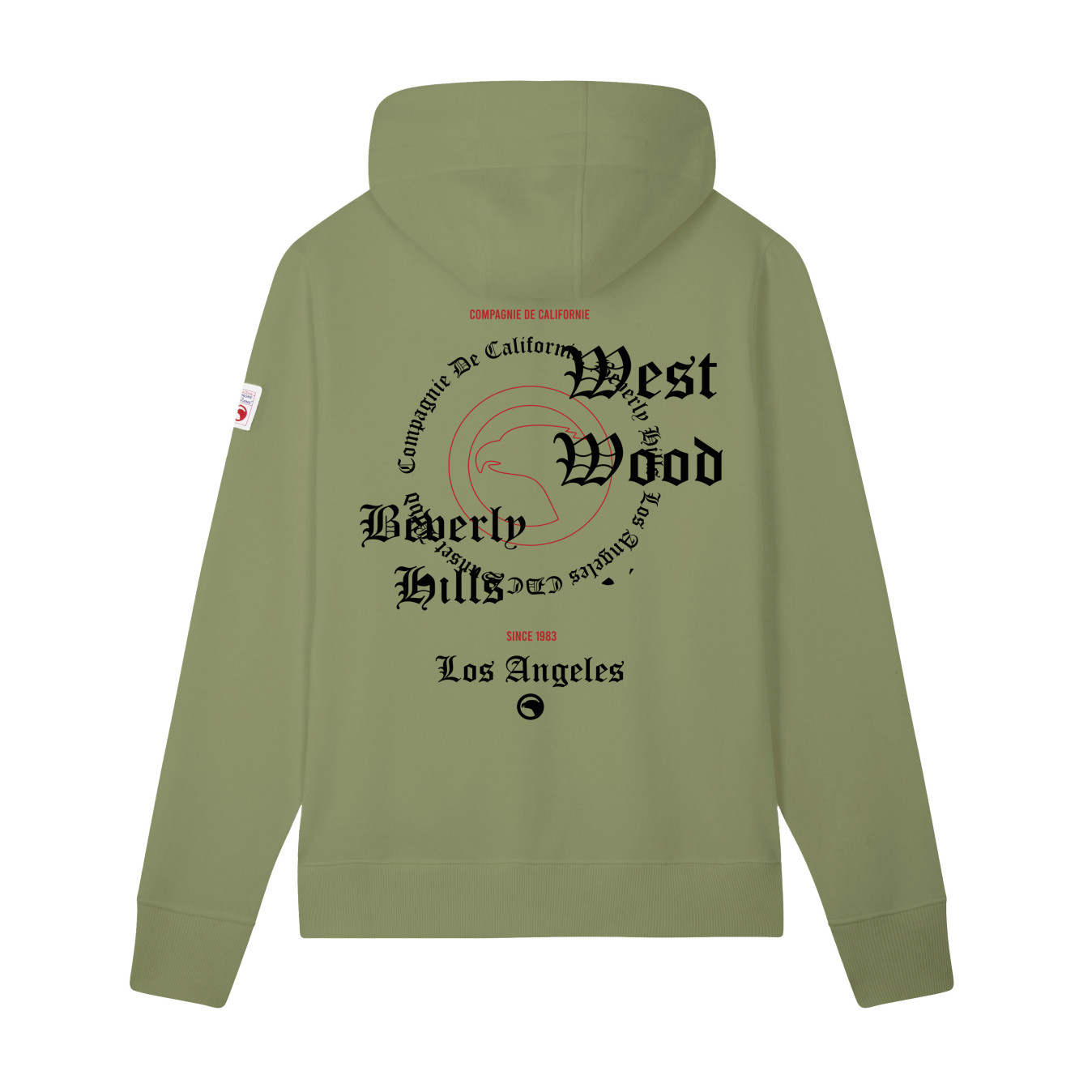 Sweat zippé Burbank kaki Compagnie de Californie