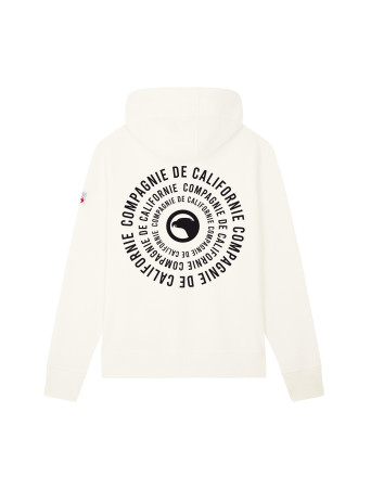 Sweat zippé Relief blanc cassé Compagnie de Californie