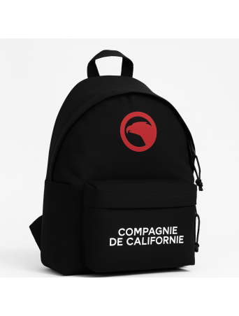 Sac à dos / cartable grand logo noir Compagnie de Californie