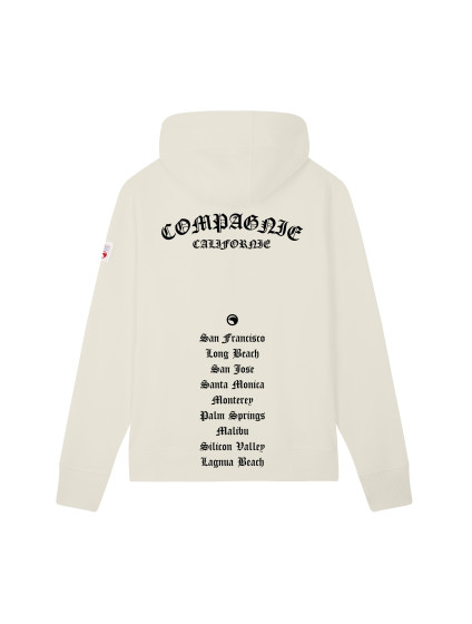 Sweat zippé Rainbow blanc cassé Compagnie de Californie