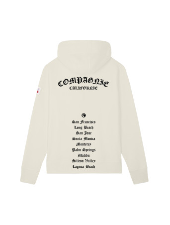 Sweat zippé Rainbow blanc cassé Compagnie de Californie