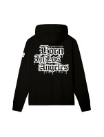 SS26 KIDS SWEAT ZIP BORN IN LA NOIR