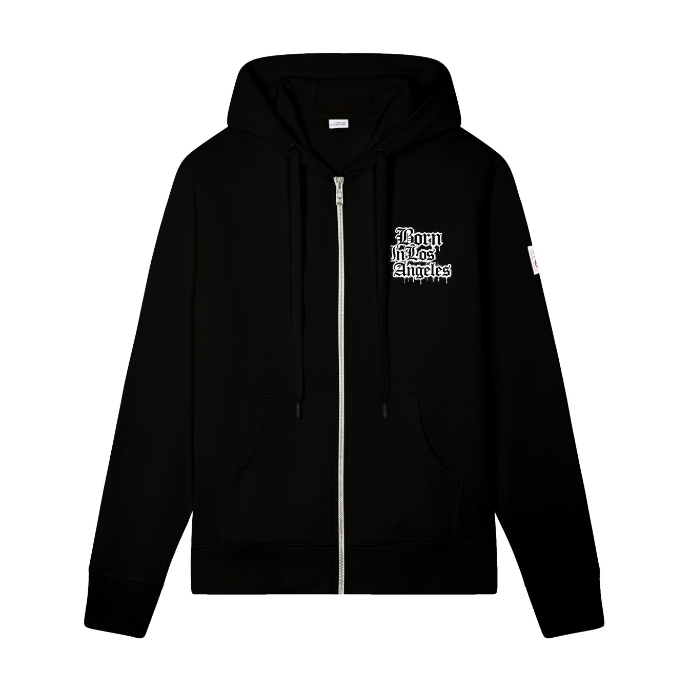 SS26 KIDS SWEAT ZIP BORN IN LA NOIR