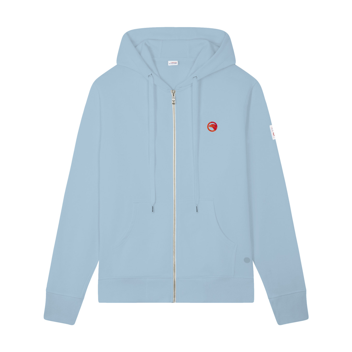 SS26 KIDS SWEAT ZIP GRAPH BLEU CIEL