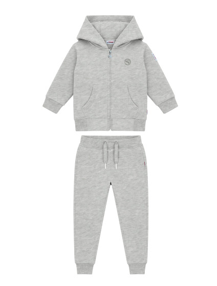 Ensemble bébé sweat zippé gris chiné Compagnie de Californie - photo 1
