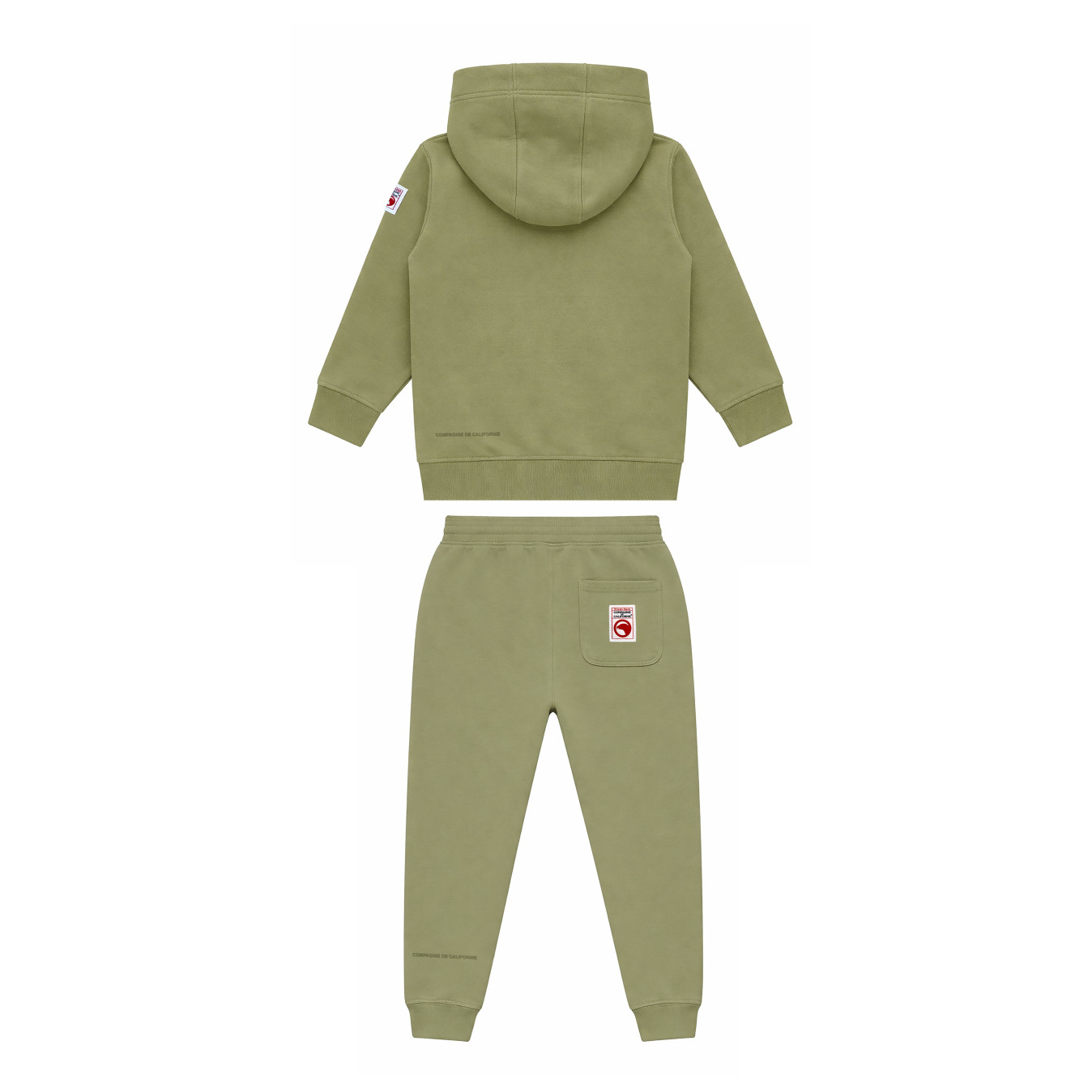 Ensemble bébé sweat zippé kaki Compagnie de Californie - photo 2